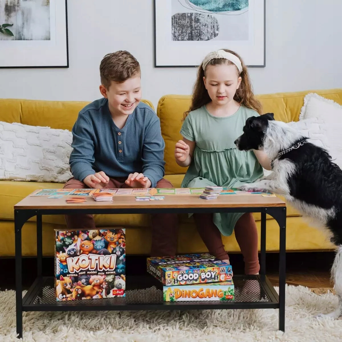 GRA PLANSZOWA KOTKI gra dla miłośników kotków Materiał karton inny