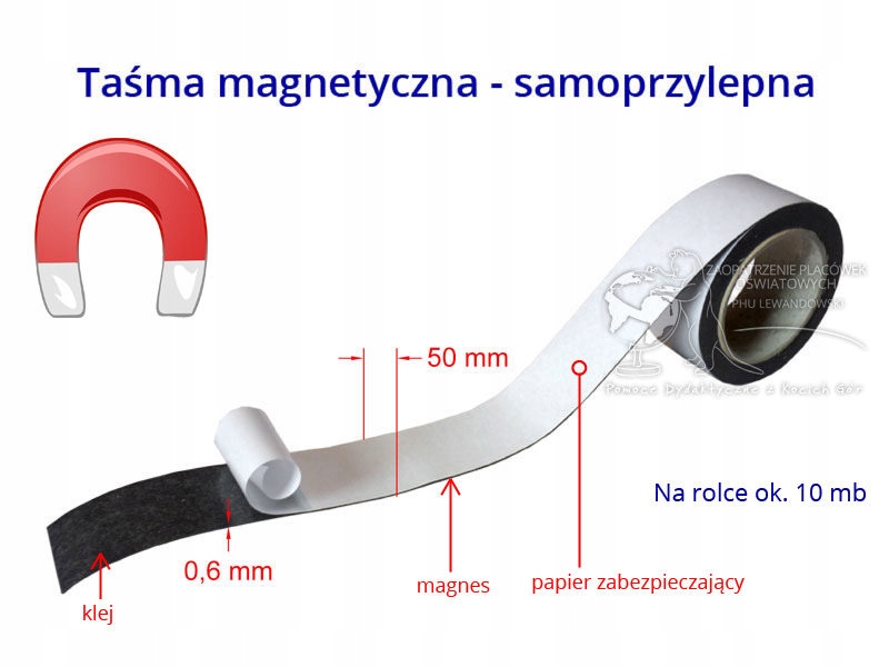 

Taśma magnetyczna samoprzylepna 5 cm