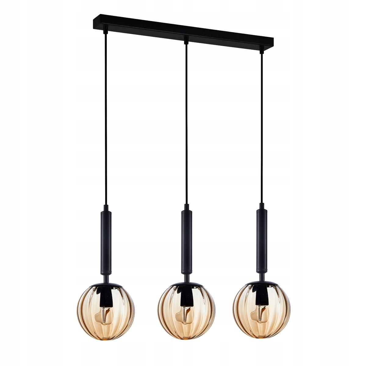 Závesná lampa Ravena PND-2324-3L Bk+amb Italux