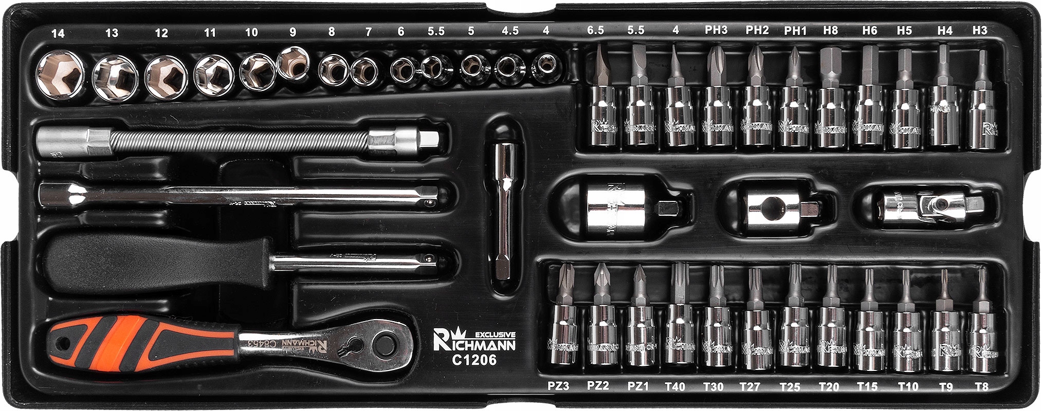 WKŁAD NASADKI GRZECHOTKA 1/4 4-14 MM BITY S2 44 EL Kod producenta C1206T
