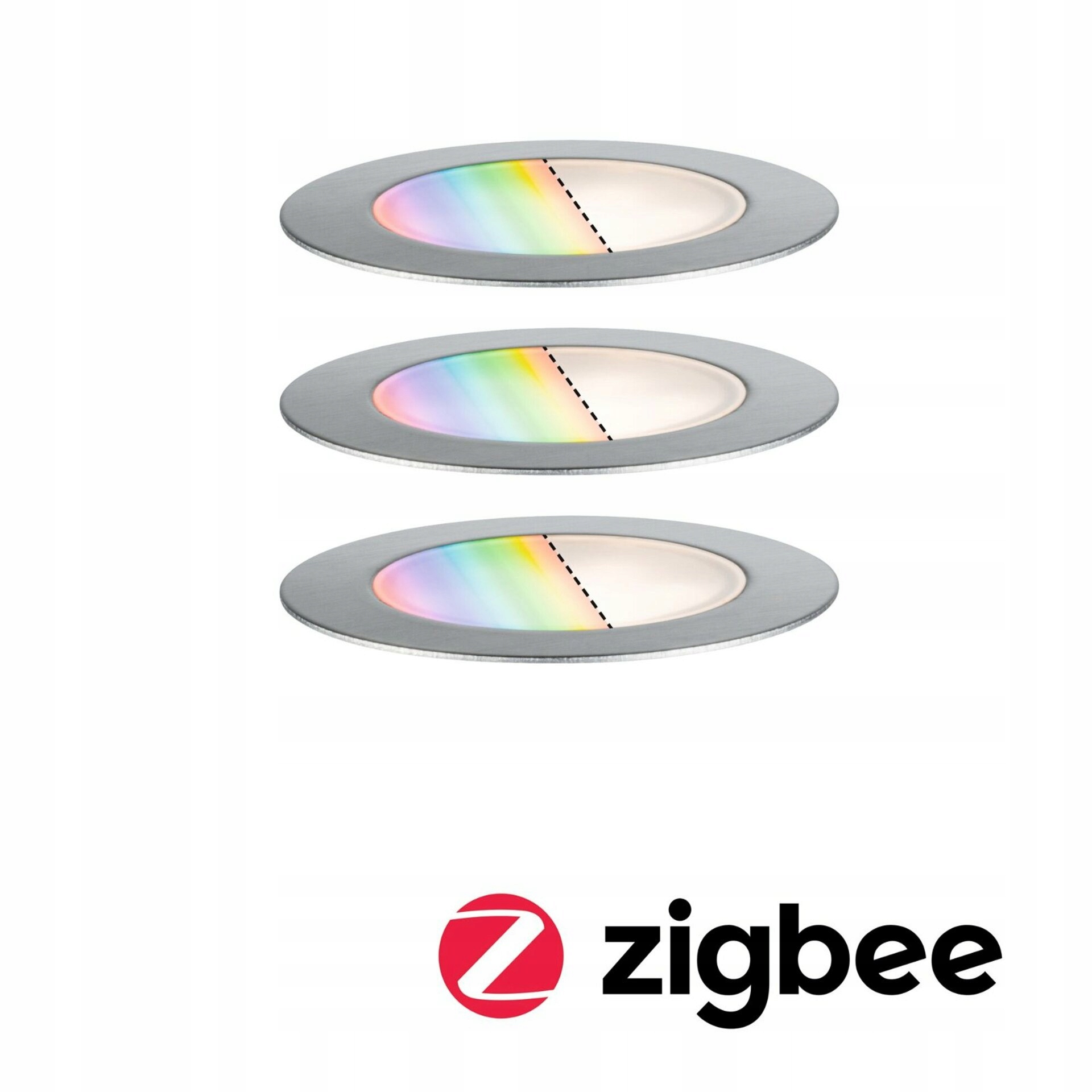 Paulmann Plug & Shine Led Smart Zigbee zemné svietidlá Rgbw IP67 sada 3ks