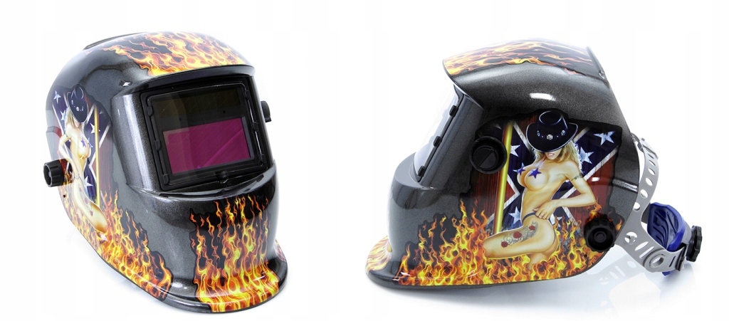 PRZYŁBICA AUTO MASKA DO SPAWANIA OGIEŃ KOBIETA Waga produktu z opakowaniem jednostkowym 0.45 kg