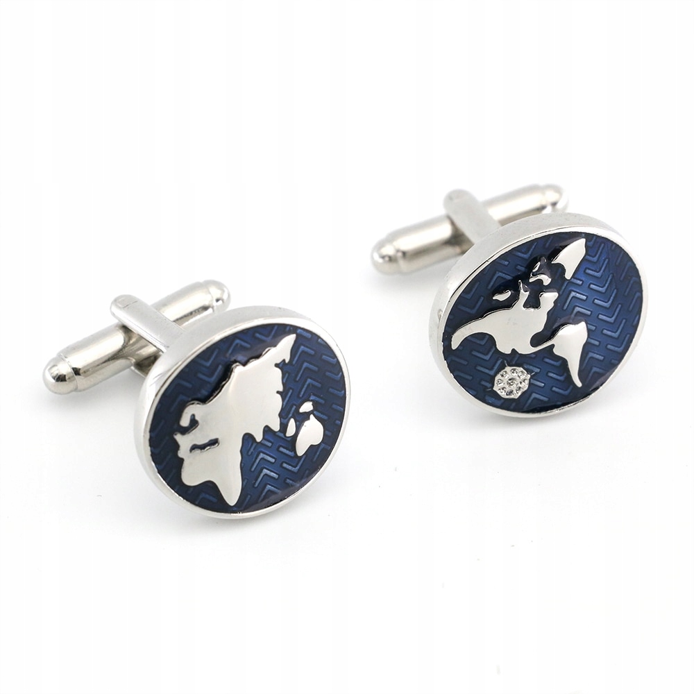 Manžetové knoflíčky Exc Mapa mapy světa pro cestovatele Globus Zeměkoule