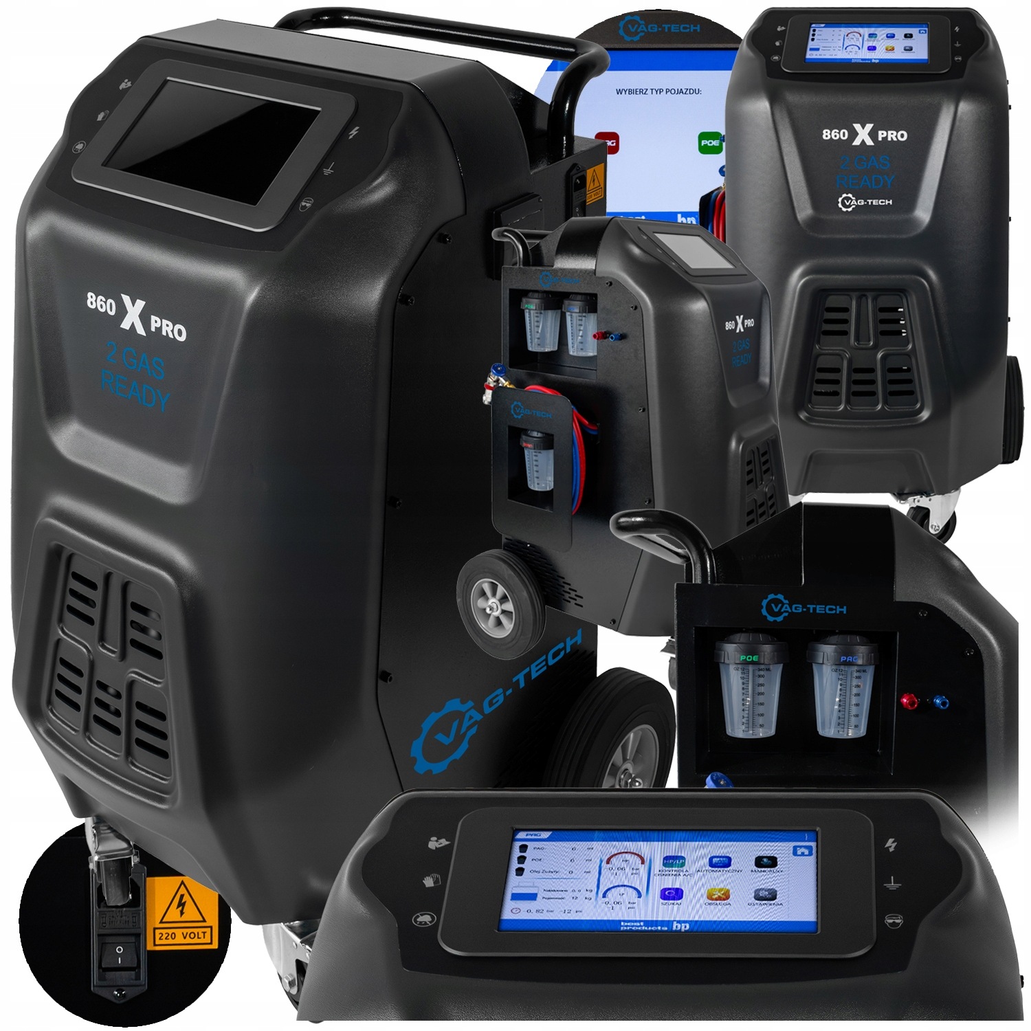 Stacja Do Obsługi Klimatyzacji Automat R134A 1234YF Automatyczna LCD