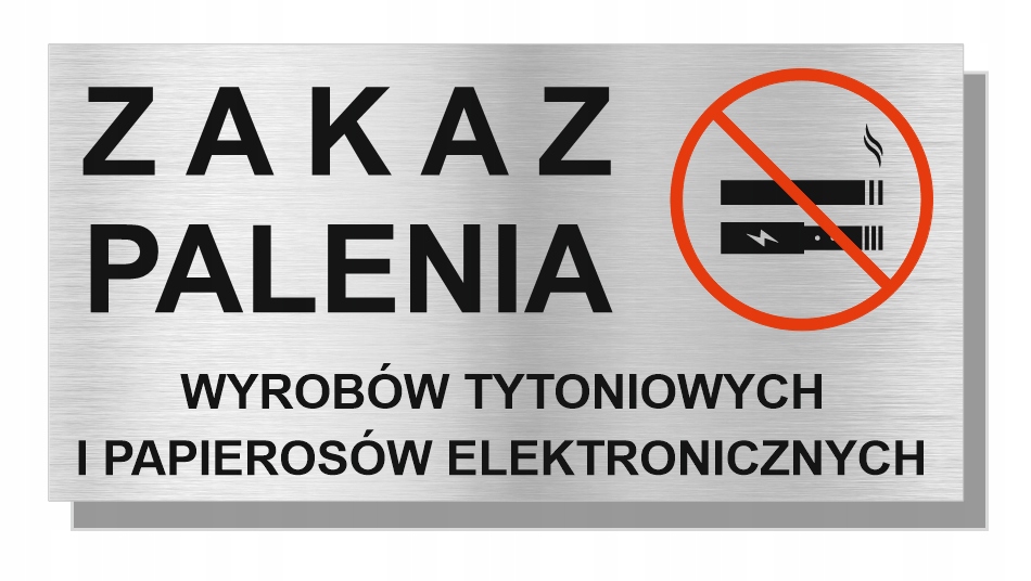 

Tabliczka Zakaz Palenia Aluminiowa 20x10 Uv Pikt