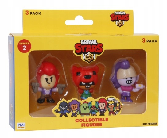 Brawl Stars S2 - 3 db-os gyűjtői figura szett (C) Márka PMI