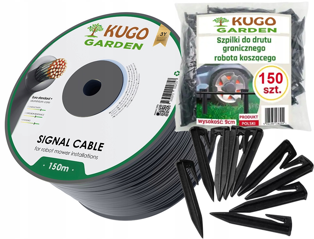 Omezovací Kabel Pro Robotickou Sekačku 150 m Silný 3.4 mm 150 kolíků