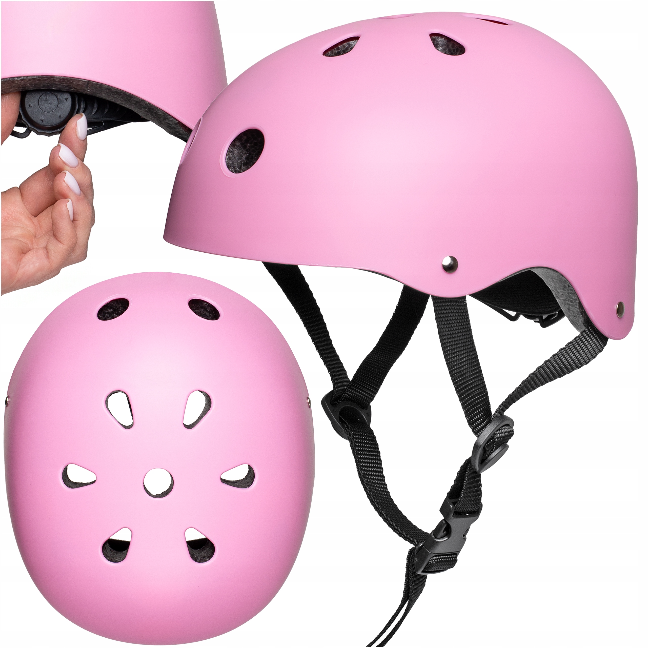 Kask rowerowy Dziecięcy na hulajnoga rower rolki Ochronny solidny 52-56 cm