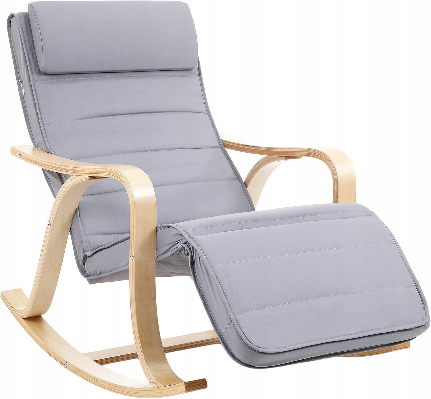Hojdacie Kreslo S Nastaviteľnou Opierkou Na Nohy, Ergonomický Drevený Rošt