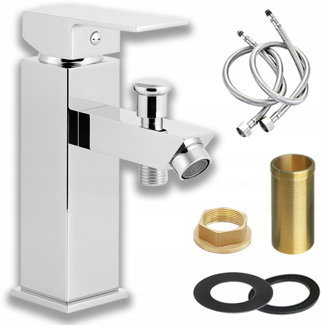 Umyvadlová Stojánková Baterie Chrom S Přepínačem, jednootvorová, Vanová