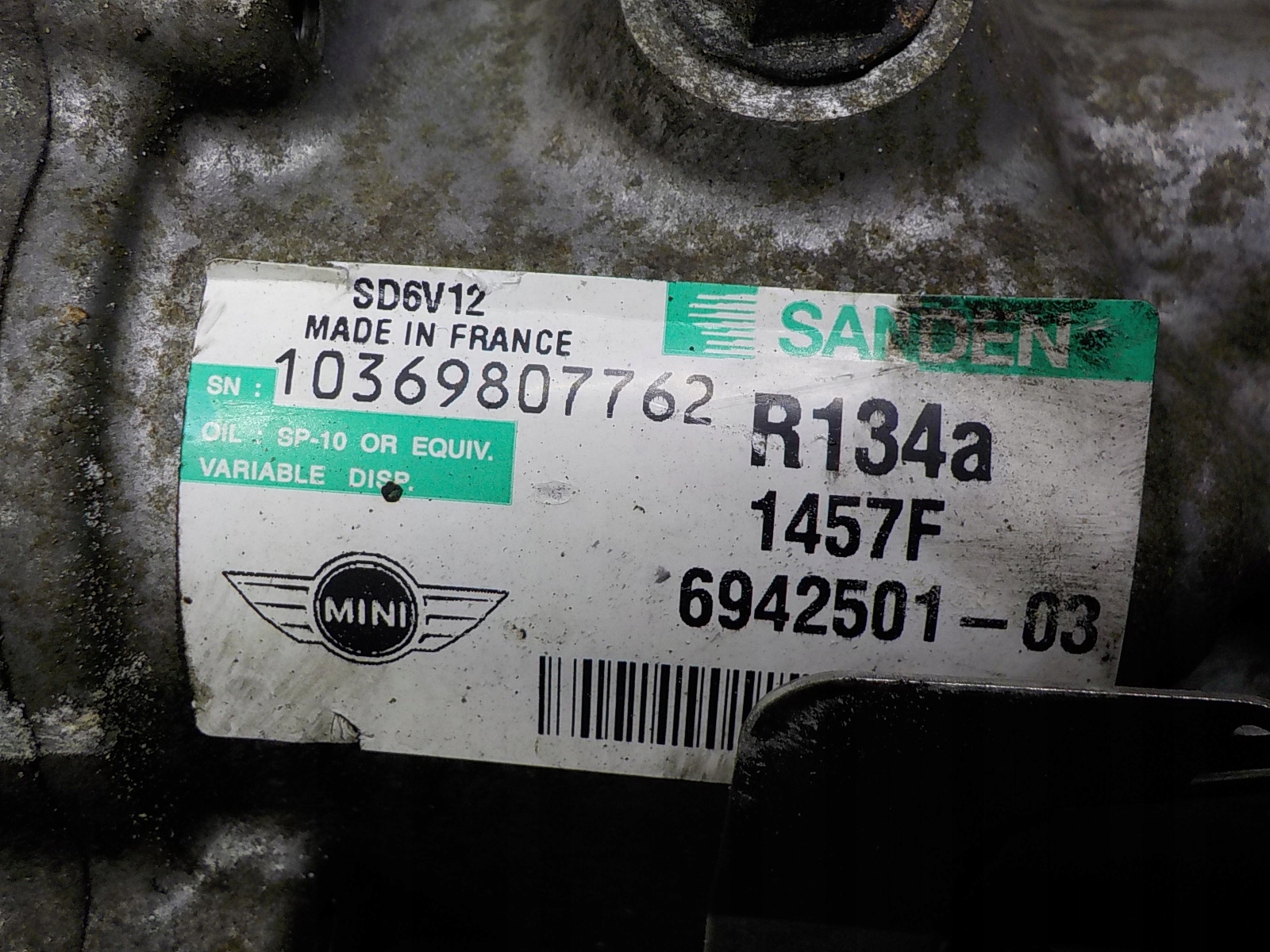 MINI COOPER R56 Klimakompressor klimaanlage 6942501-03