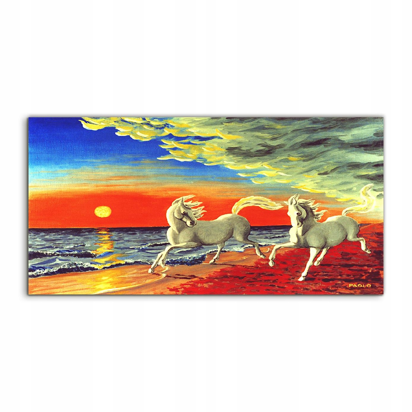 

Fotoobraz 120x60 na ścianę Konie Zwierzęta Plaża