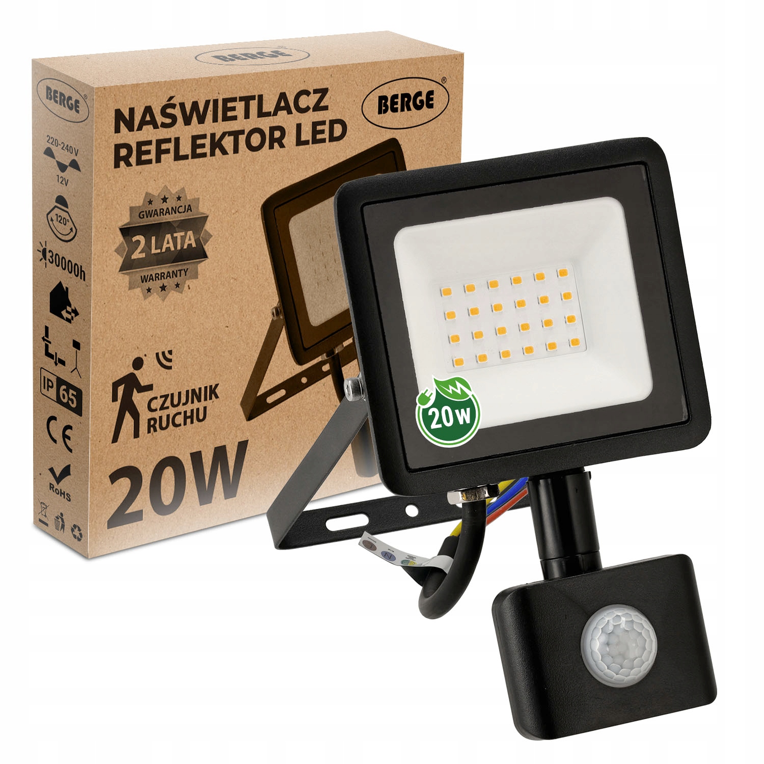 

Halogen Led Z Czujnikiem Ruchu 20W 120W Premium