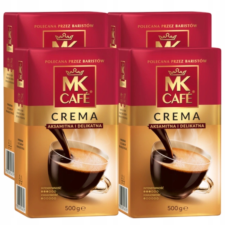 Kawa mielona Mk Cafe Crema 4x500g Aksamitna i delikatna