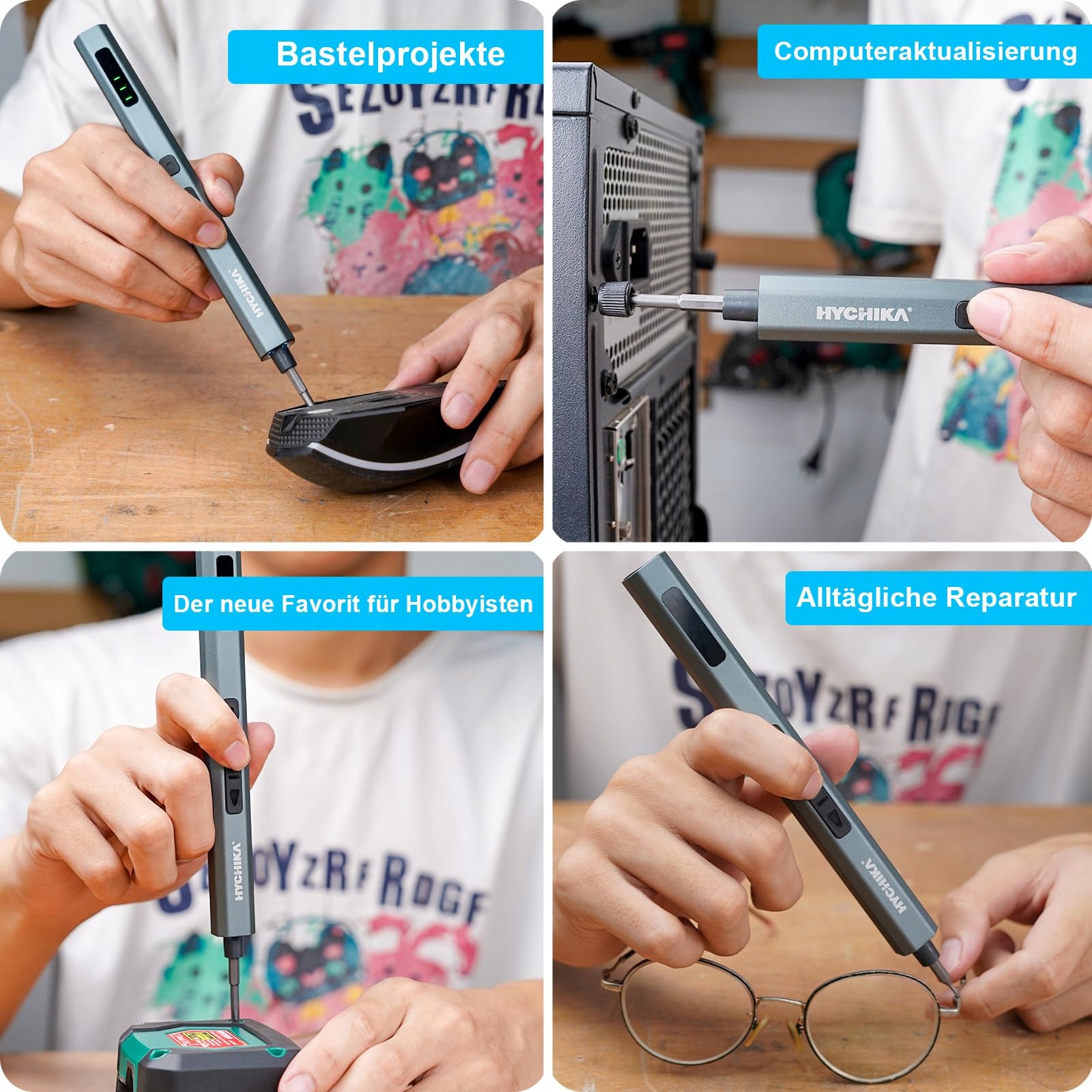 HYCHIKA Elektryczny Precyzyjny Zestaw Wkrętaków 62w1 Do Elektroniki — miniatura 4
