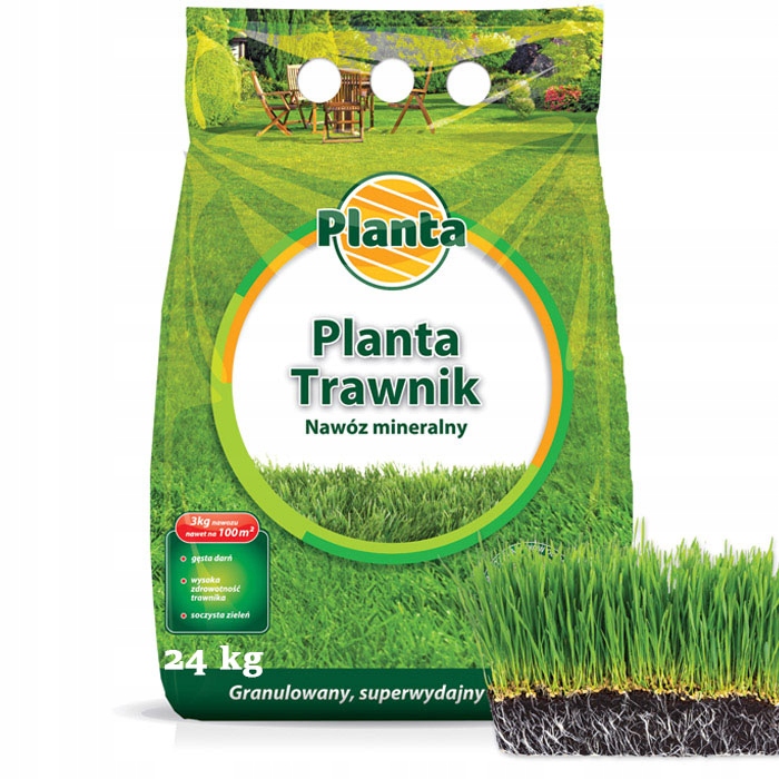 Wiosenny Letni Nawóz Na Trawnik 24kg Wieloskładnikowy Do Trawnika Trawy