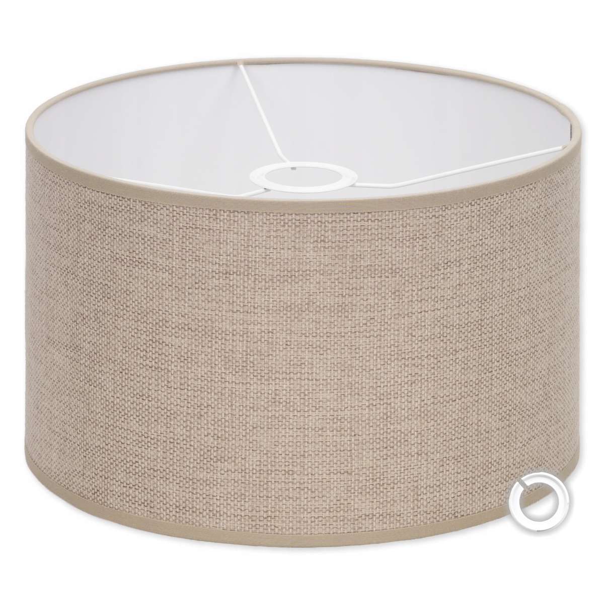 Klosz Abażur 35 cm Lniany naturalny e27 e14