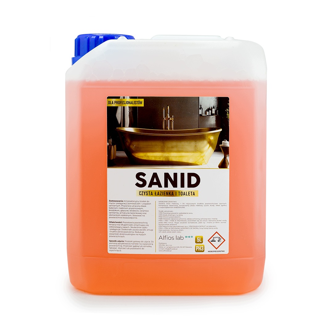 Alfios lab Sanid Tekutý přípravek pro každodenní mytí koupelen a toalet 5L