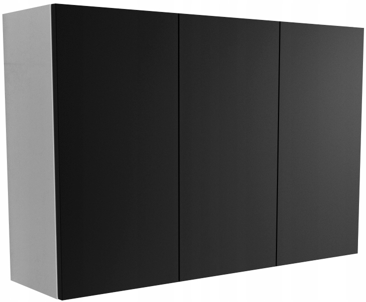 wisząca szafka łazienkowa biała czarny mat 90cm