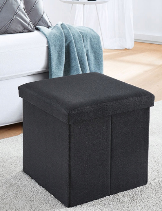 Pufa tapicerowana Smukee czarna 38x38x38cm EAN (GTIN) 5609288285946