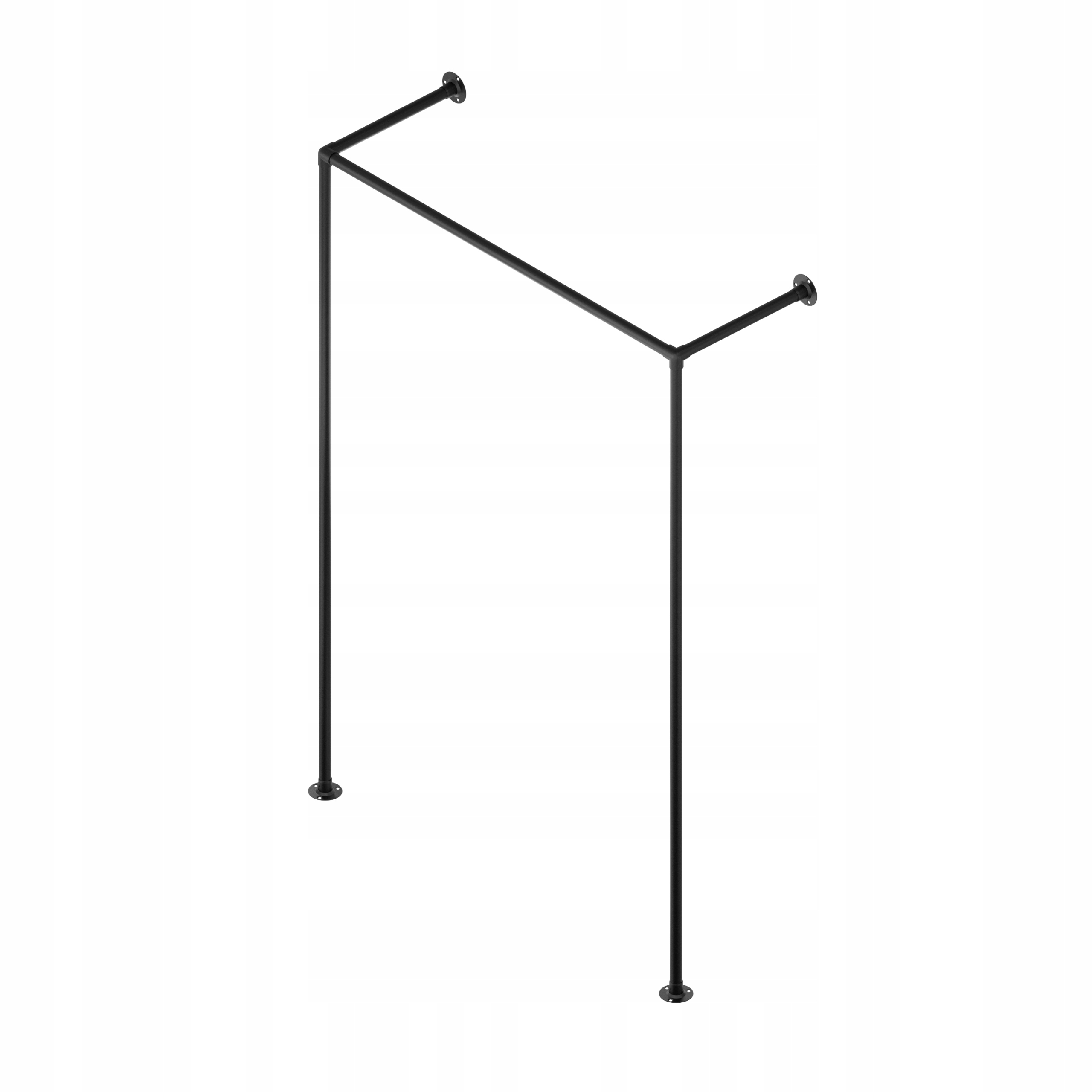 Tyč Na Oblečení Věšák Na Stěnu Loft 151x102cm fi 25mm Hotse Struktura