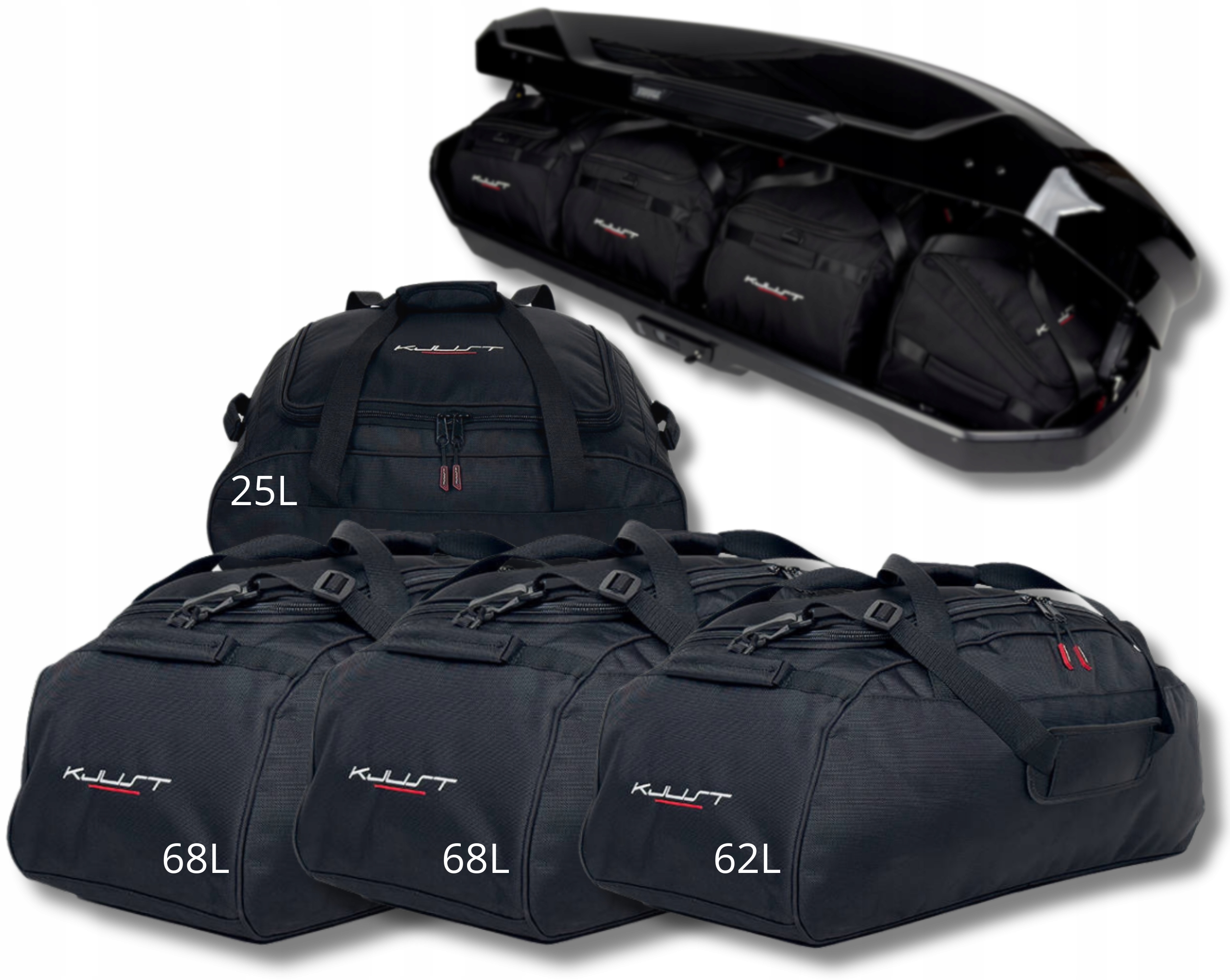 Sada tašiek Kjust do strešného boxu Thule Motion 3 Sport 4 ks