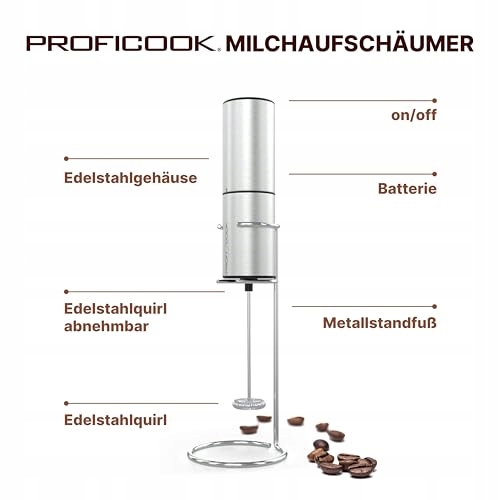 PROFICOOK Spieniacz Do Mleka Elektryczny Do Cappuccino Latte Macchiato — miniatura 3