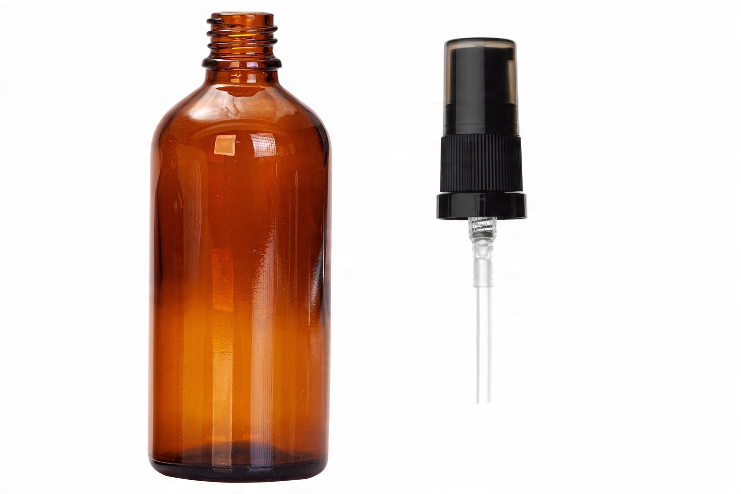 

Butelka szklana brązowa 100 ml z pompką