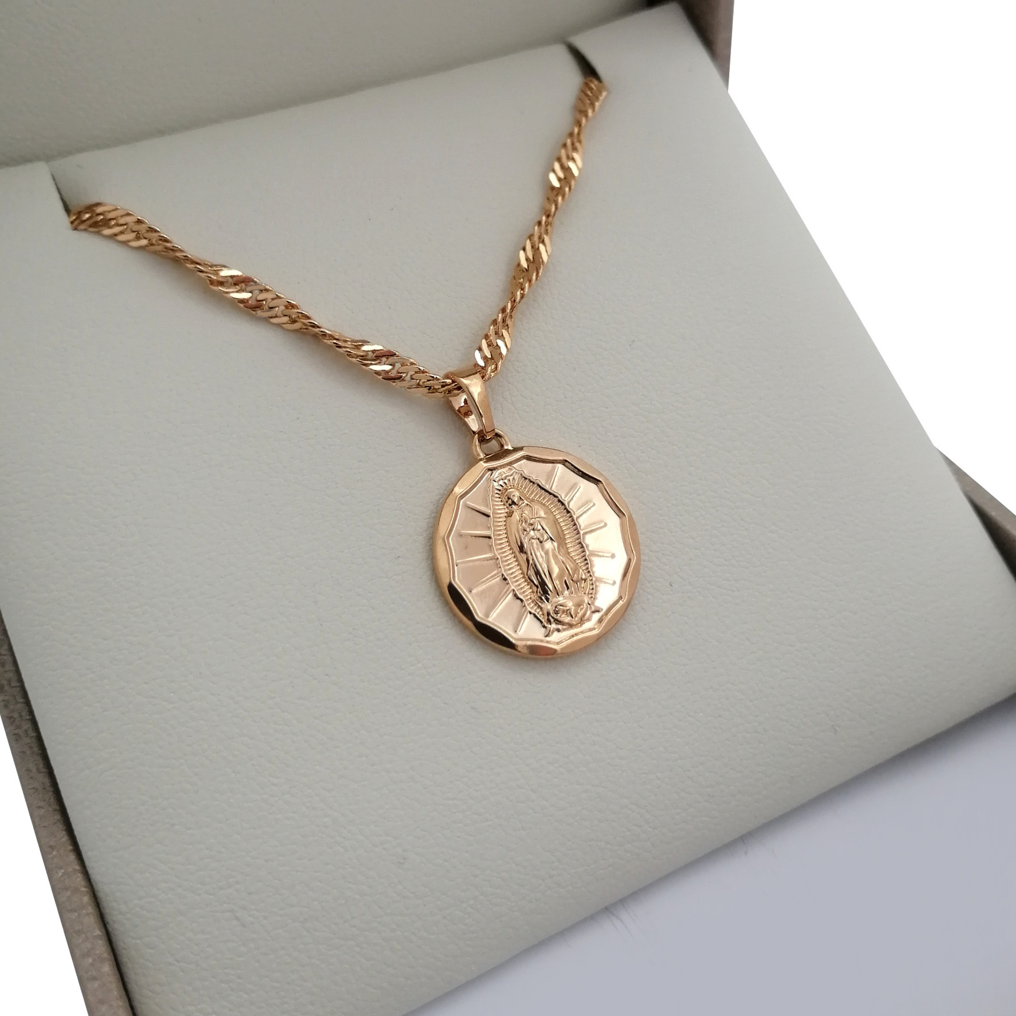 

Złoty Naszyjnik Matka Boska 50CM3MM 18K Gwarancja