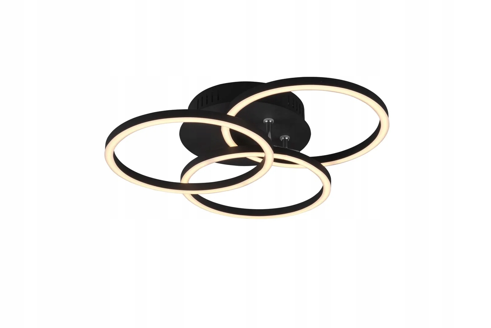 Led stropná lampa Circle čierna 3-bodový moderný dizajn Rl