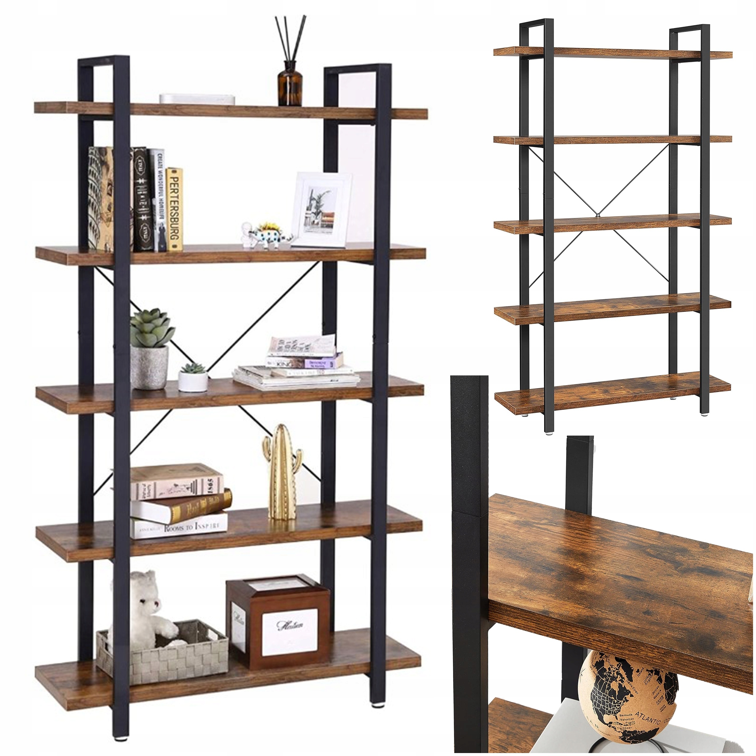 Regál na knihy Loft do obývačky na kvety CD 105 cm Skrinka