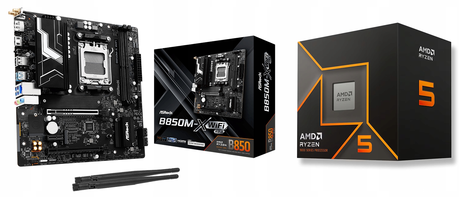 Zestaw Amd Ryzen 5 9600 B850M-X Wifi R2.0