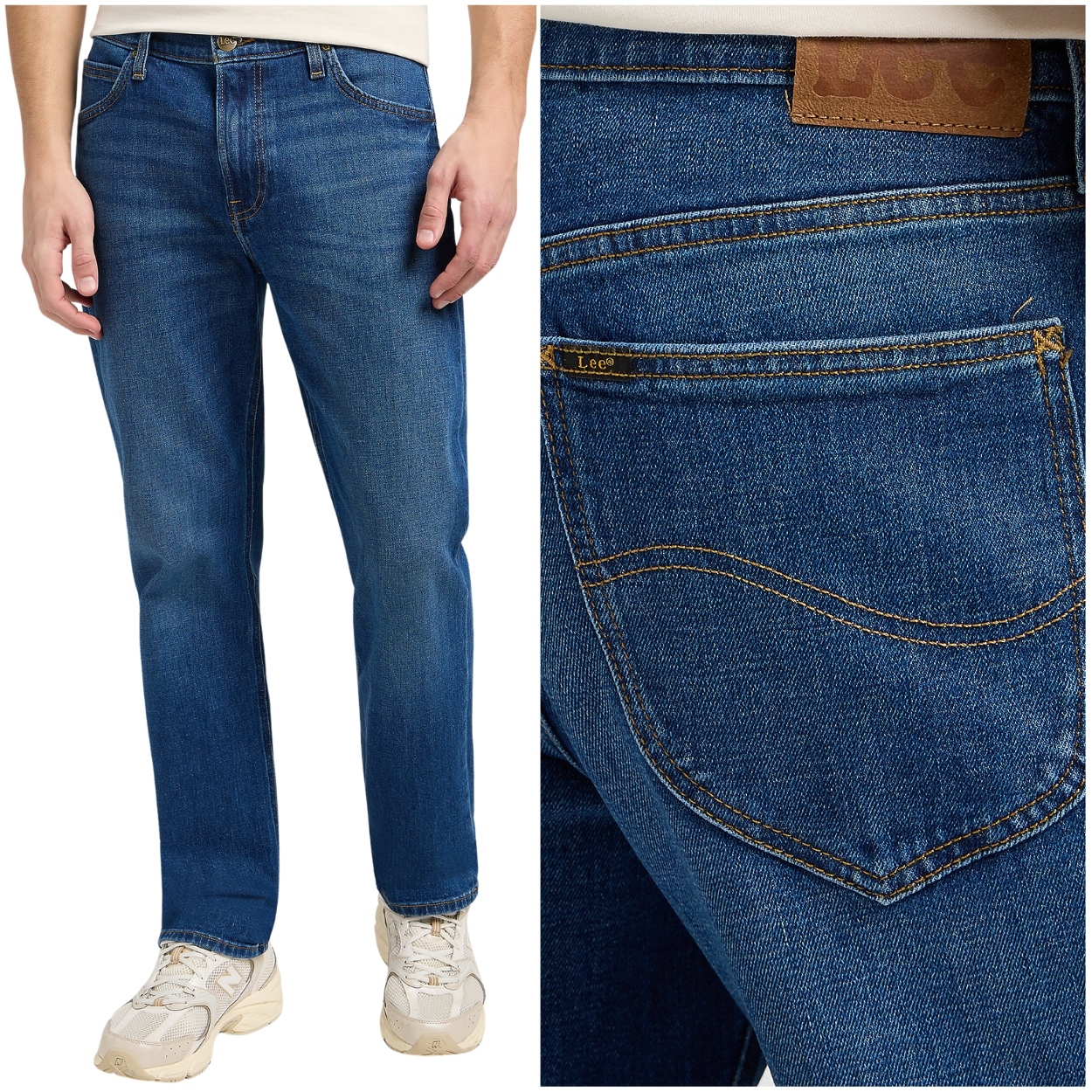 Lee West relaxed Worn In Džins jednoduché tmavé džínové kalhoty W33 L30