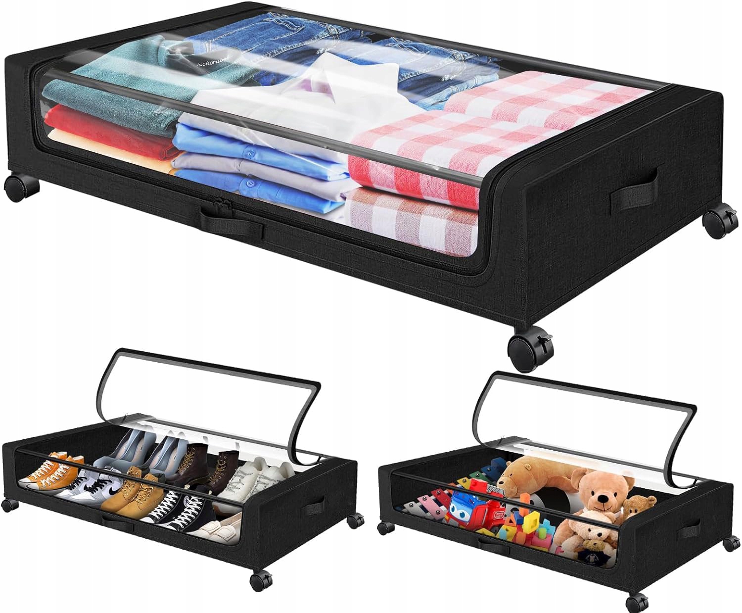 Organizér Pod Postel 78,5X44 CM Pro Uložení Ložního Prádla Se Zámkem, 2 Ks