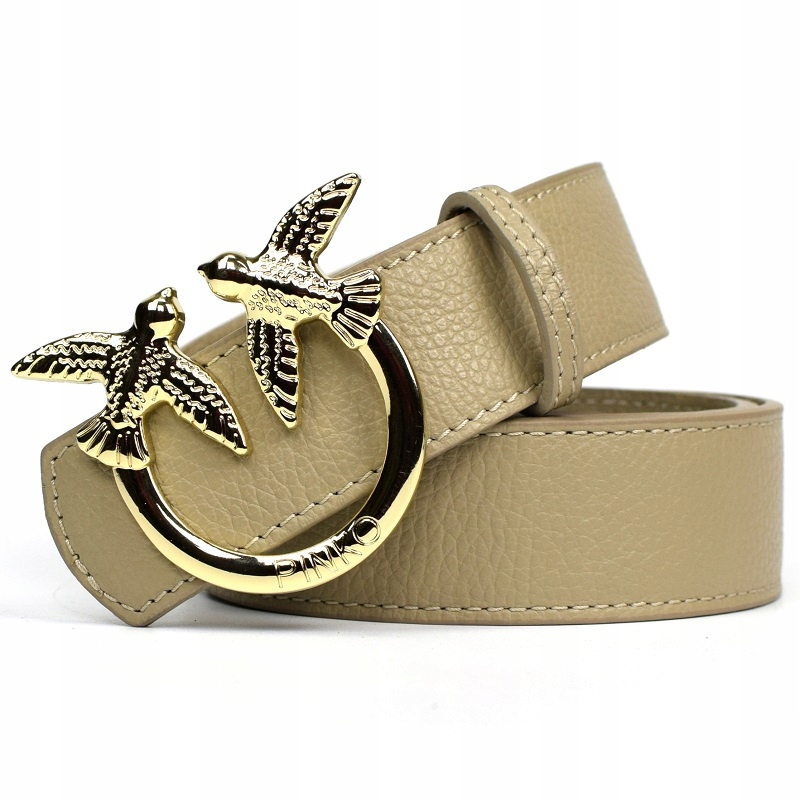 PASEK DAMSKI JASKÓŁKI SKÓRA NAT. BEŻOWY 105 CM Materiał dominujący skóra naturalna