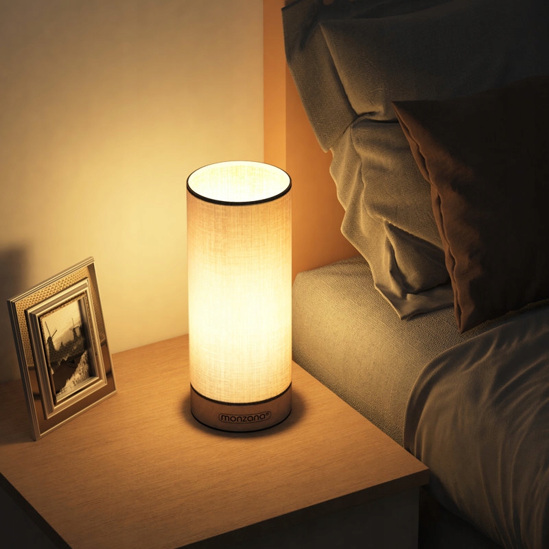 2 x LAMPA LAMPKA BIURKOWA STOŁOWA DOTYKOWA BRĄZOWA Długość/wysokość 24.5 cm