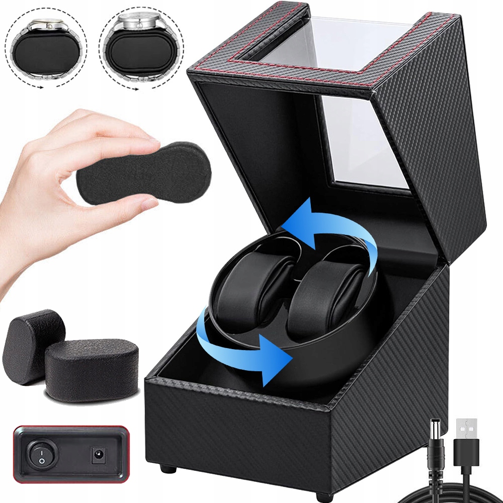 Automatický Rotomat Pro 2 Hodinky Kůže Pu 2 Režimy Otáčení S Tichým Motorem