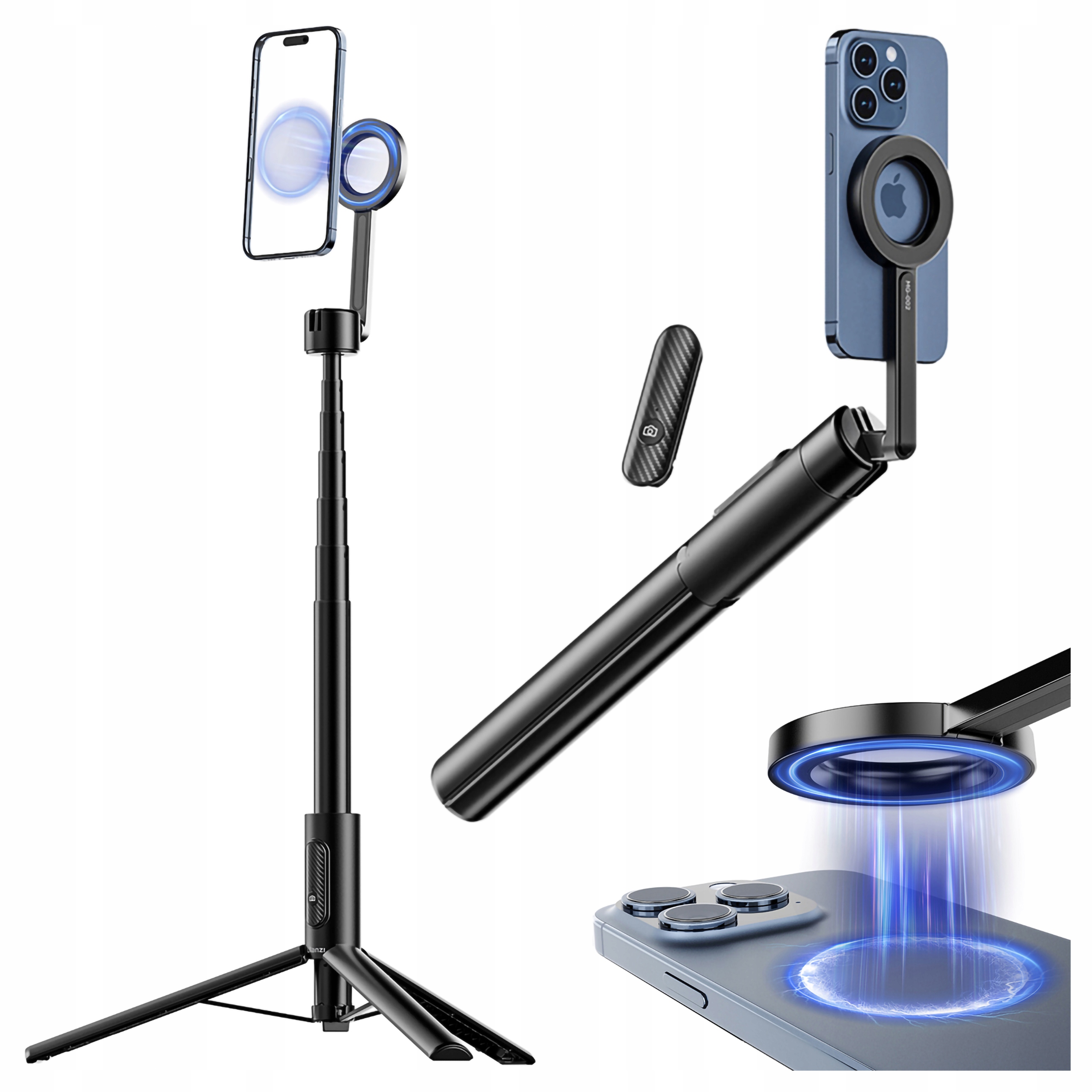Selfie Stick MagSafe Ulanzi MG-002 Max Statyw na Smartfon pilot Bluetooth