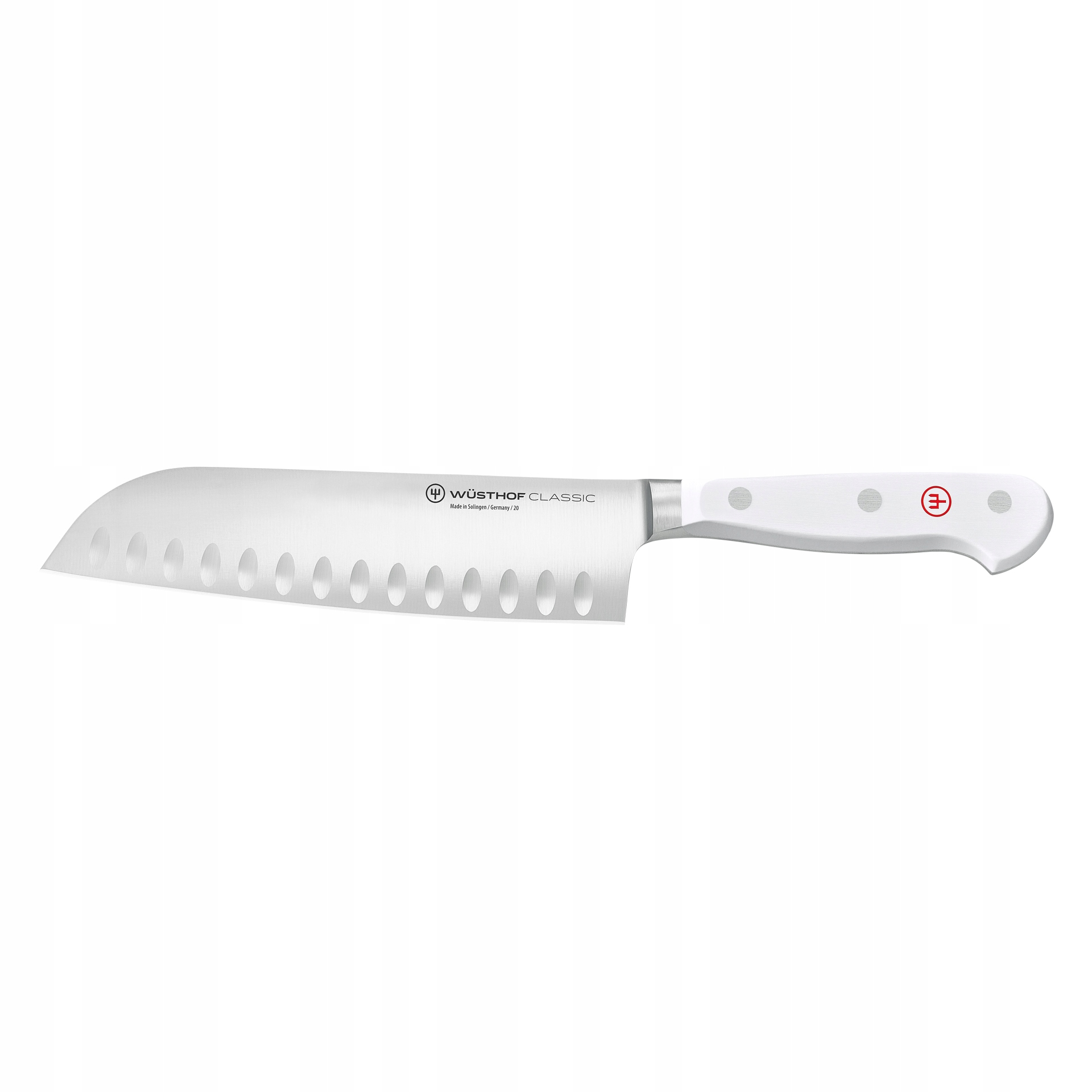 Wüsthof Classic White nóż Santoku 17 cm, uniwersalny