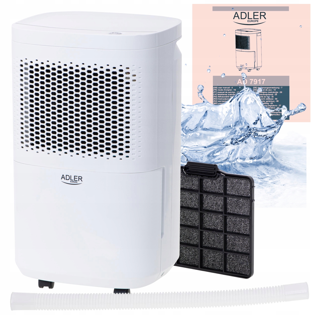 Osuszacz Powietrza Kompresorowy Pochłaniacz wilgoci 10L/24H 200W do 60m3