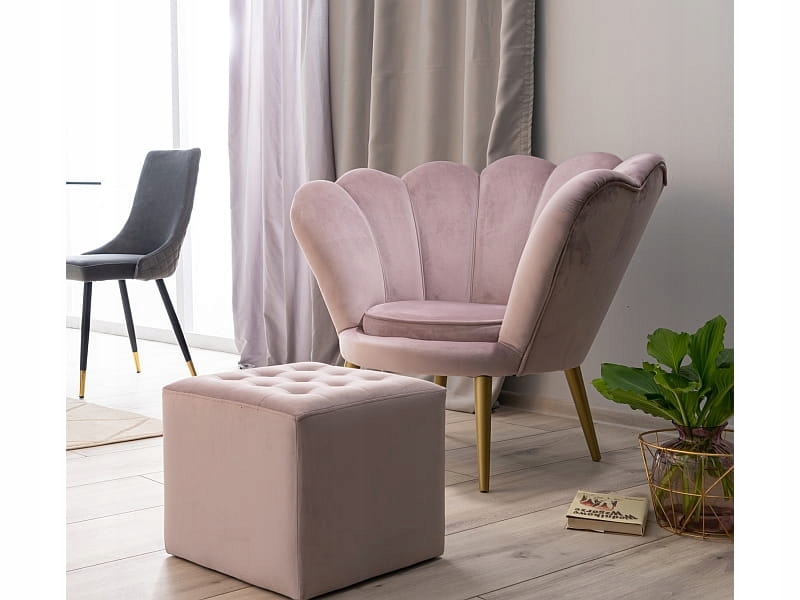 Pufa tapicerowana LORI VELVET granatowa SIGNAL Typ tapicerowana