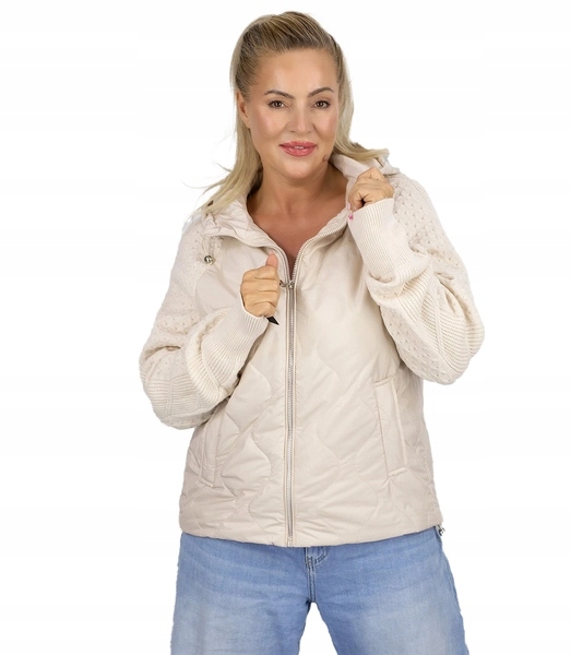 Jarní prošívaná bunda Svetrové Rukávy stylová S