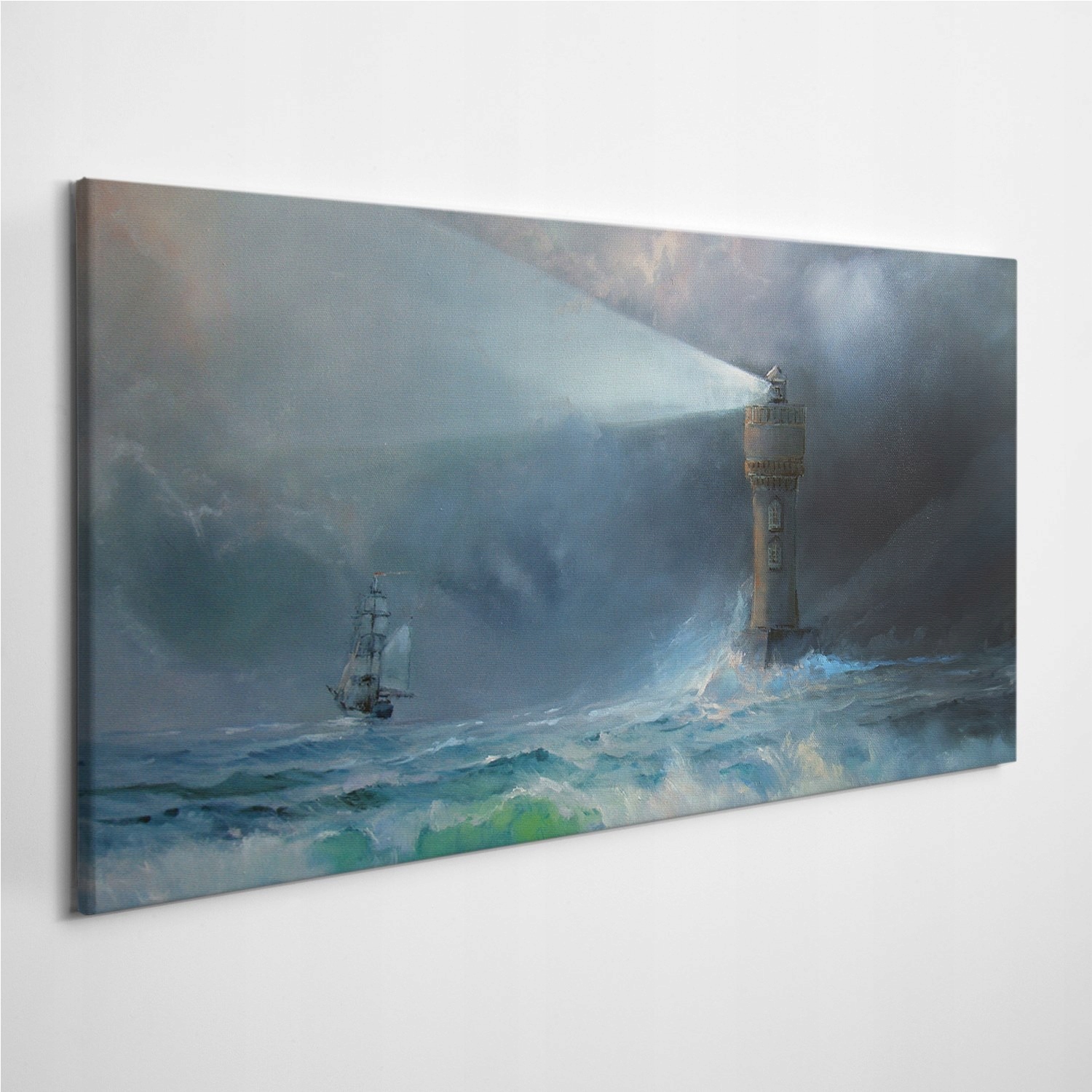 

Fotoobraz na płótnie Latarnia Morska Sztorm 120x60