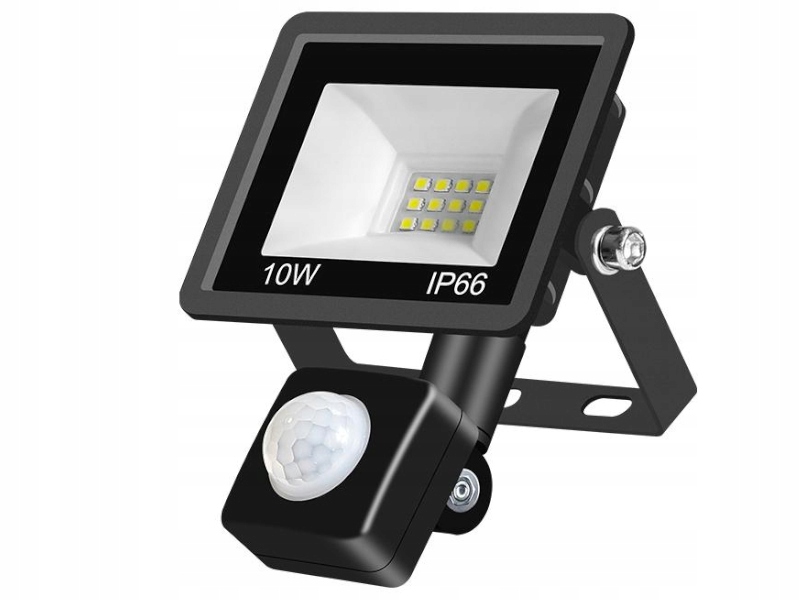 

Lampa Halogen Zewnętrzny na Garaż 10W IP65 +Czujka