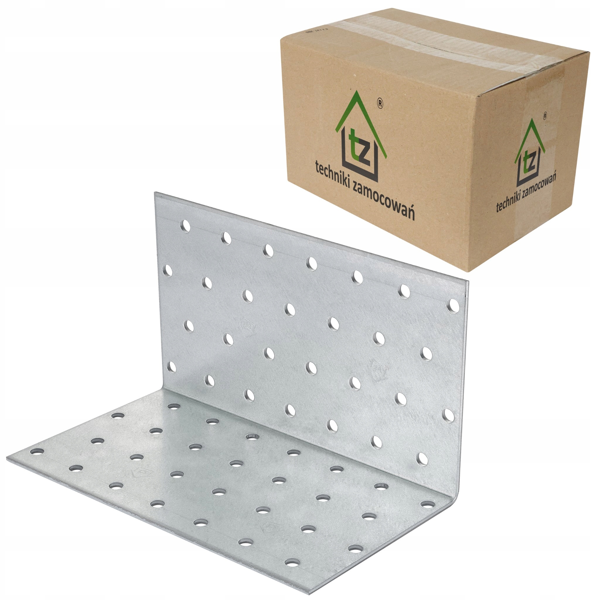 Perforované ocelové úhelníky 80x80x140 x 2 mm 25 ks montážních prvků KM23