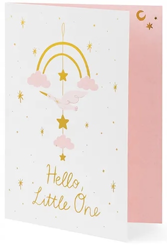 

Kartka z Zawieszką Bocian Różowa Baby Shower 14x20