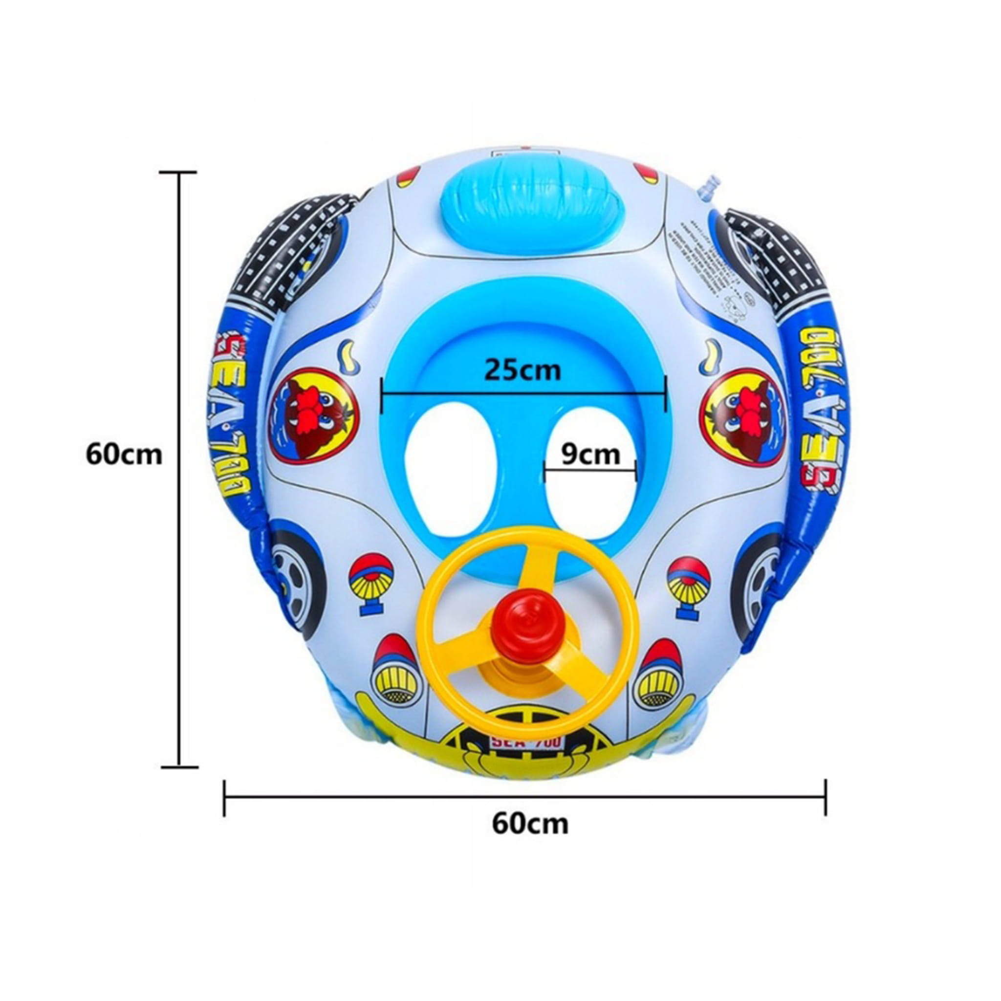 KOŁO DO PŁYWANIA DMUCHANE PONTON AUTO AUTKO Model D138