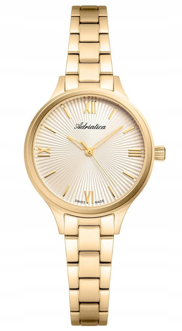 Nové Originální dámské hodinky Adriatica A3537.1161Q zlaté na náramku