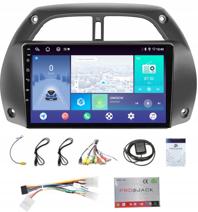 Rádio Navigácia Carplay Android Toyota Rav 4 2001-2006 4GB 64GB Sim