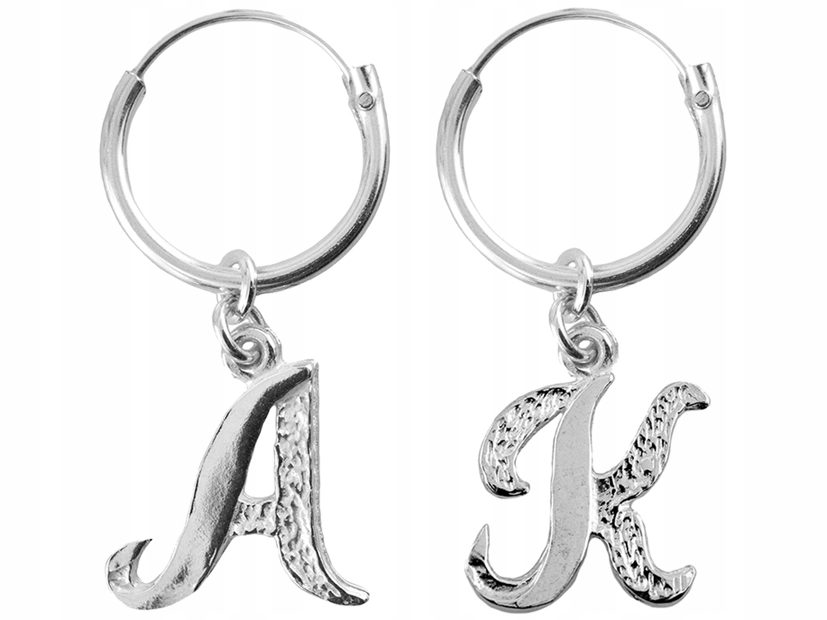 

Versil kolczyki koła 12 mm literki Srebro 925